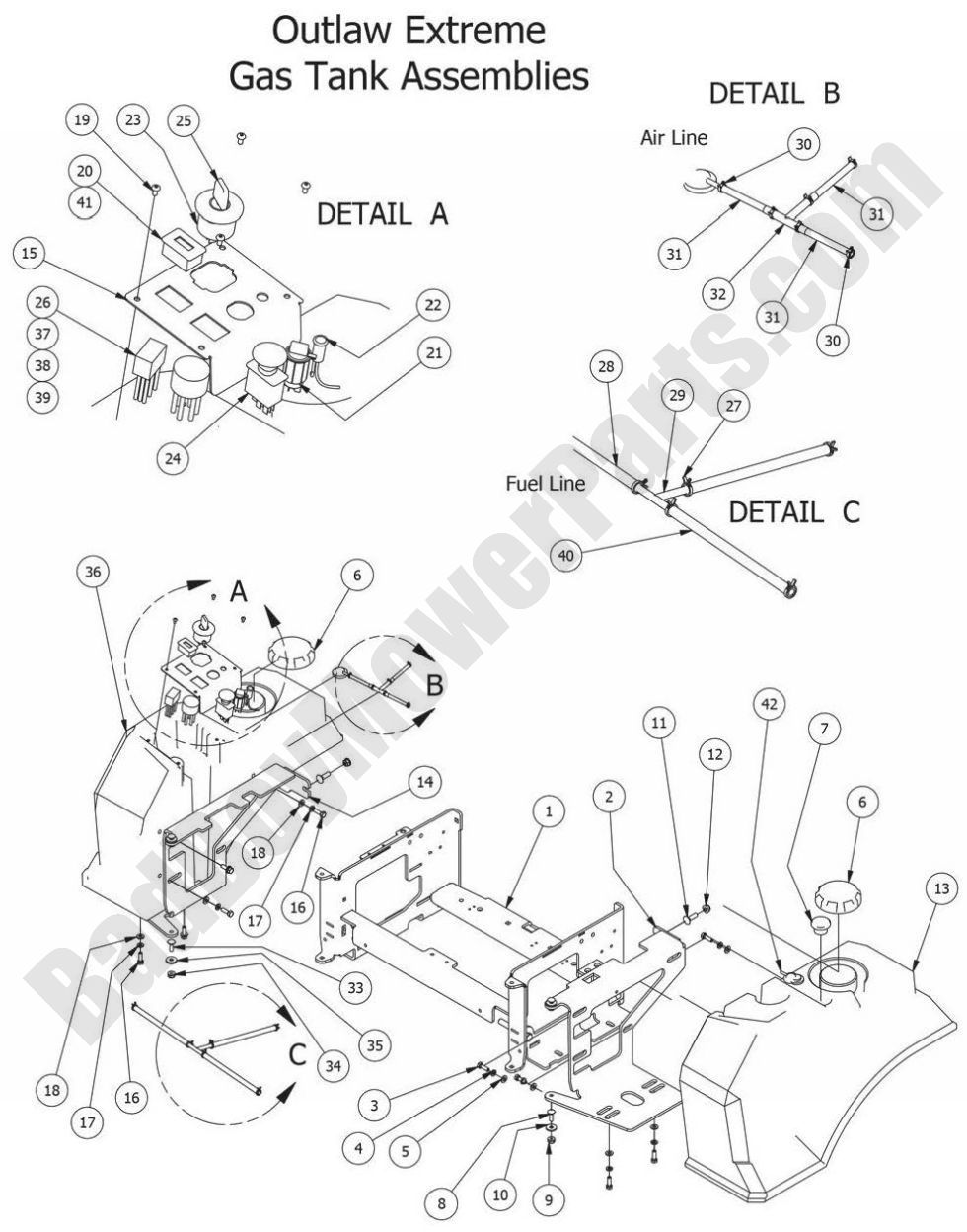 2014 Outlaw & Outlaw Extreme - Outlaw Extreme Gas Tank Assembly